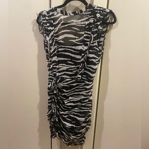 Designer ALLSAINTS zebra print dress. Size XS. Perfect condition, worn once!